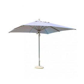 Ombrellone palo centrate CETRO 3 x 3 in acciaio telo grigio CHIARO 270 gr/m3